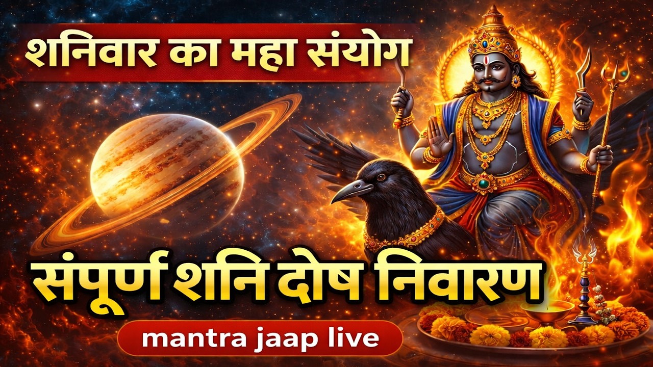 🔴 LIVE: ॐ प्रां प्रीं प्रौं सः शनैश्चराय नमः | शनि मंत्र जाप | शनि दोष निवारण | Shani Mantra Jaap