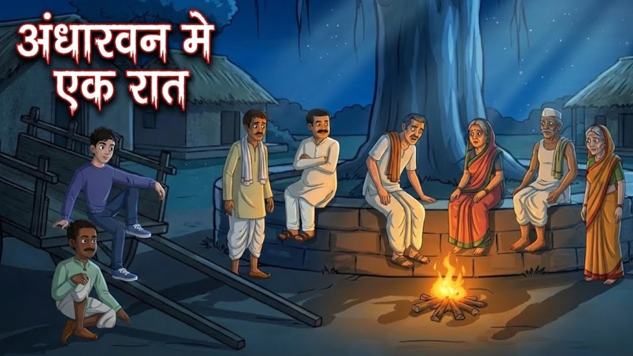 अंधारवन जंगल मे एक रात | Andharvan me ek raat | Horror story | Cartoon