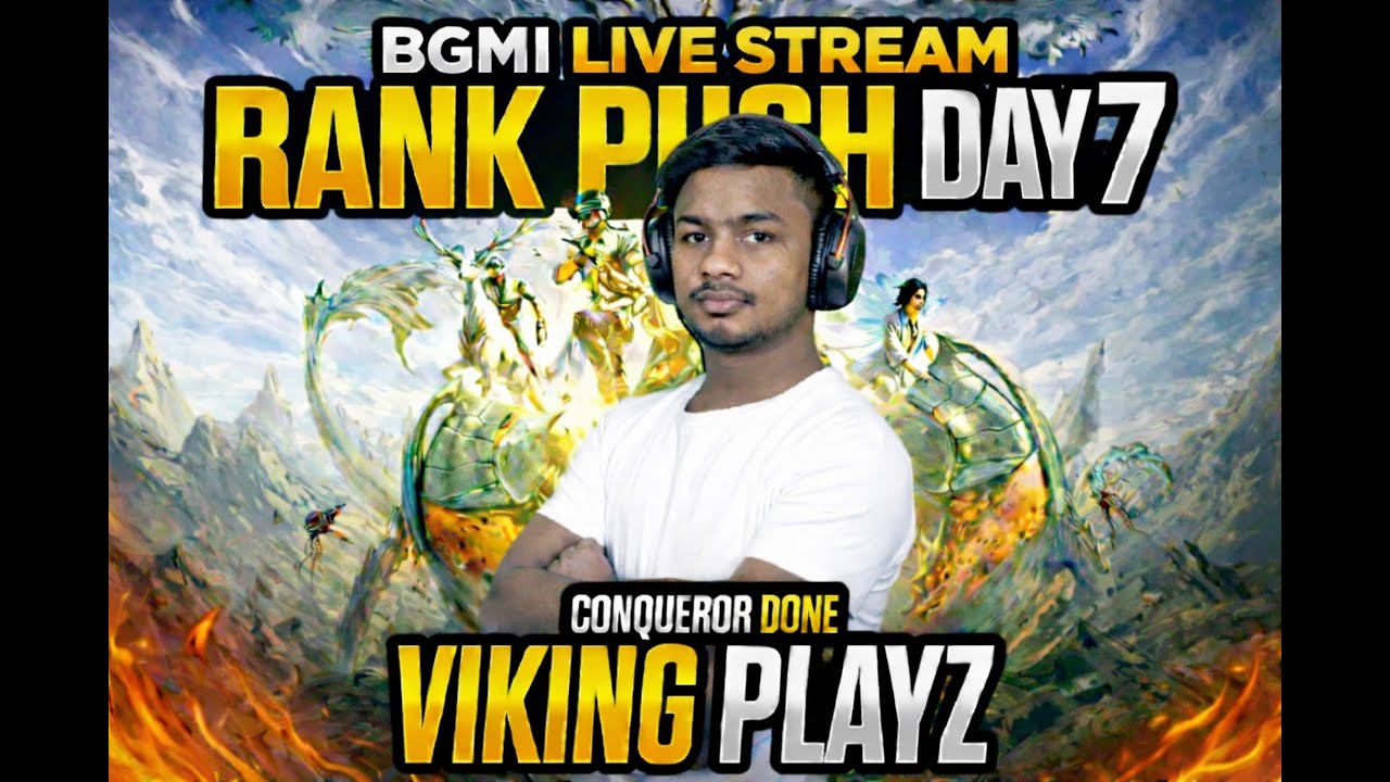 CONQUEROR DONE | DAY 7 OF RANK PUSH | BGMI LIVE