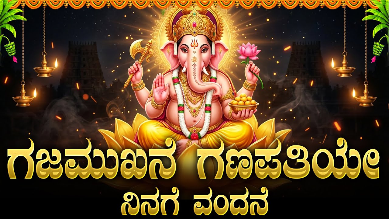 ಗಜಮುಖನೆ ಗಣಪತಿಯೇ ನಿನಗೆ ವಂದನೆ | Gajamukhane Ganapathiye Ninage | Lord Vinayaka Bhakti Geeth