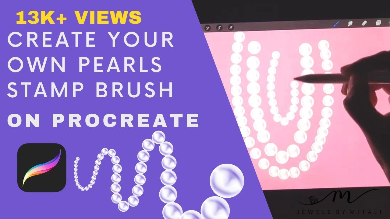How to create a Pearls Stamp Brush on Procreate? | Drawing Pearls on Procreate step by step tutorial