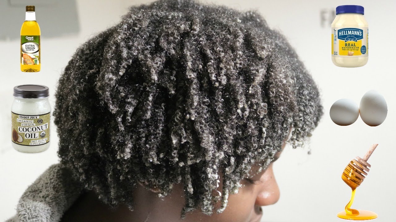 DIY Easy Mayonnaise, Egg, Honey Deep Condition Treatment / Natural 4c Hair