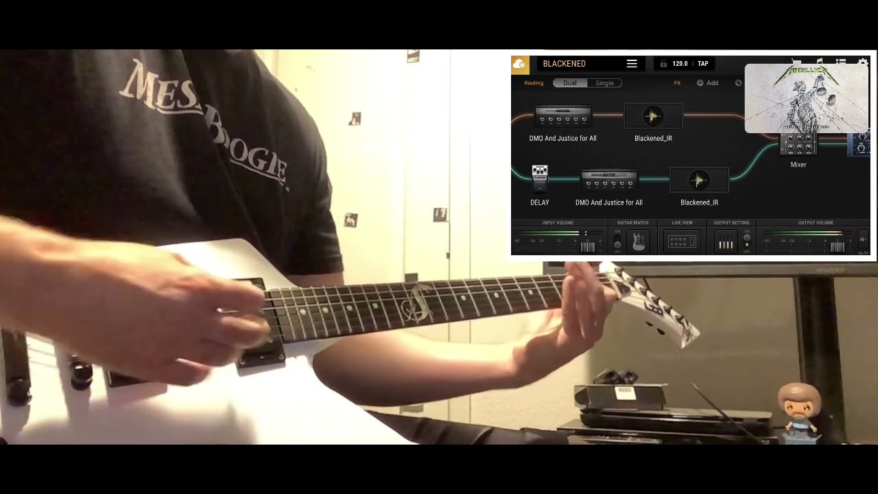 Metallica BLACKENED heavy guitar tone demo using Bias FX 2 mobile