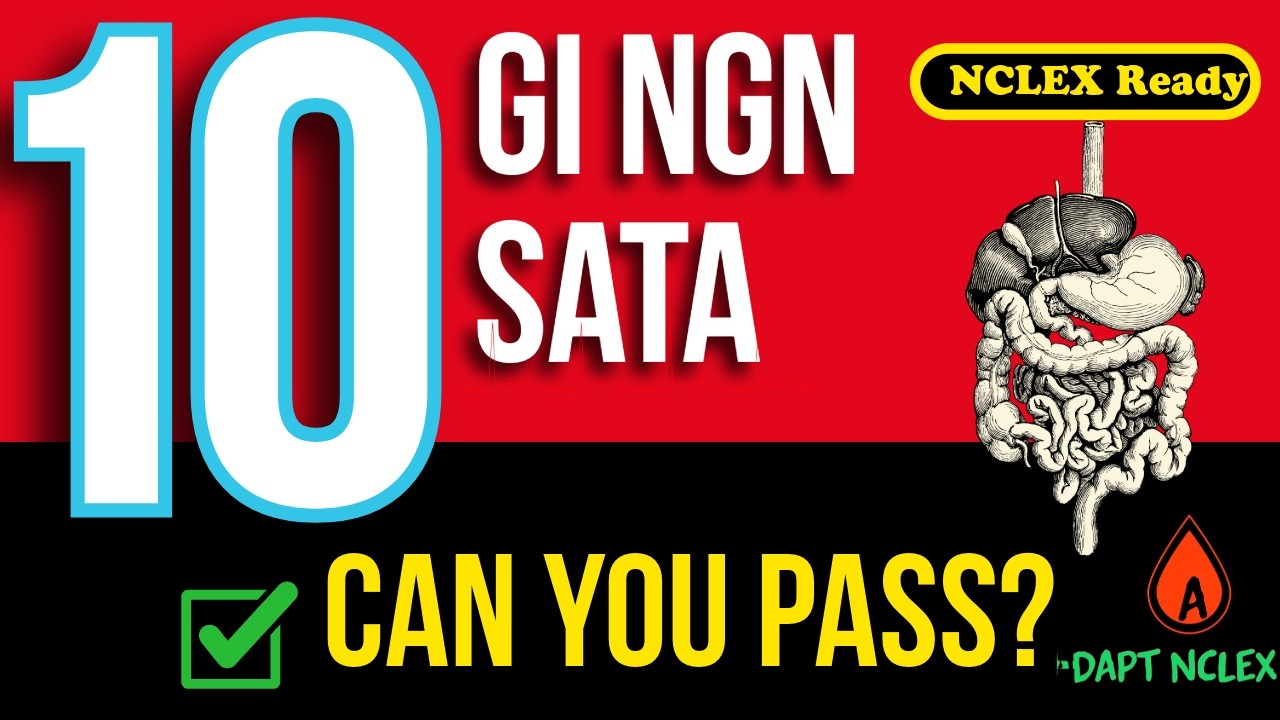 GI NCLEX Questions & SATA Practice | High Yield GI Disorders NGN Review