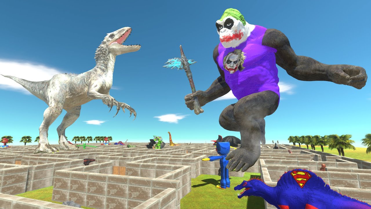 FPS AVATAR SAVE KING KONG FROM INDOMINUS REX TRAP MISSION - Animal Revolt Battle Simulator DINO
