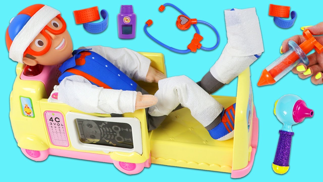 Blippi Gets a Boo Boo! Let's Visit the Toy Hospital!