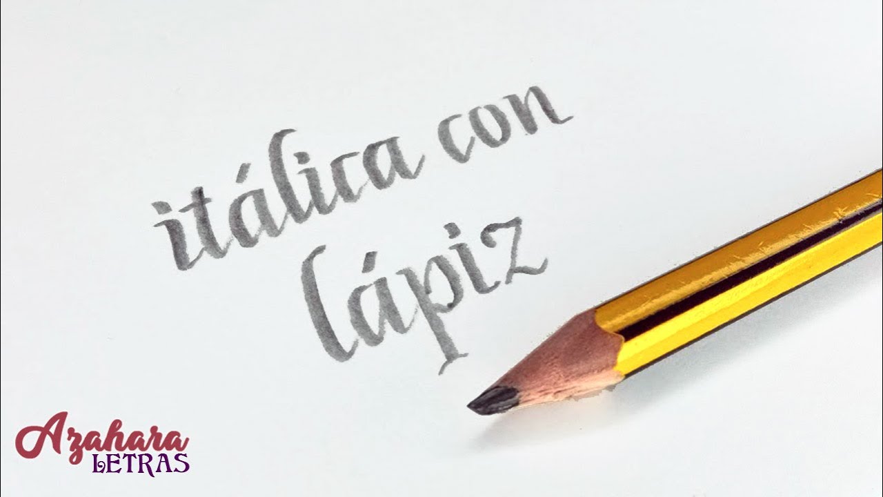 ✏️ Caligrafía Itálica con lápiz: Alfabeto en minúscula