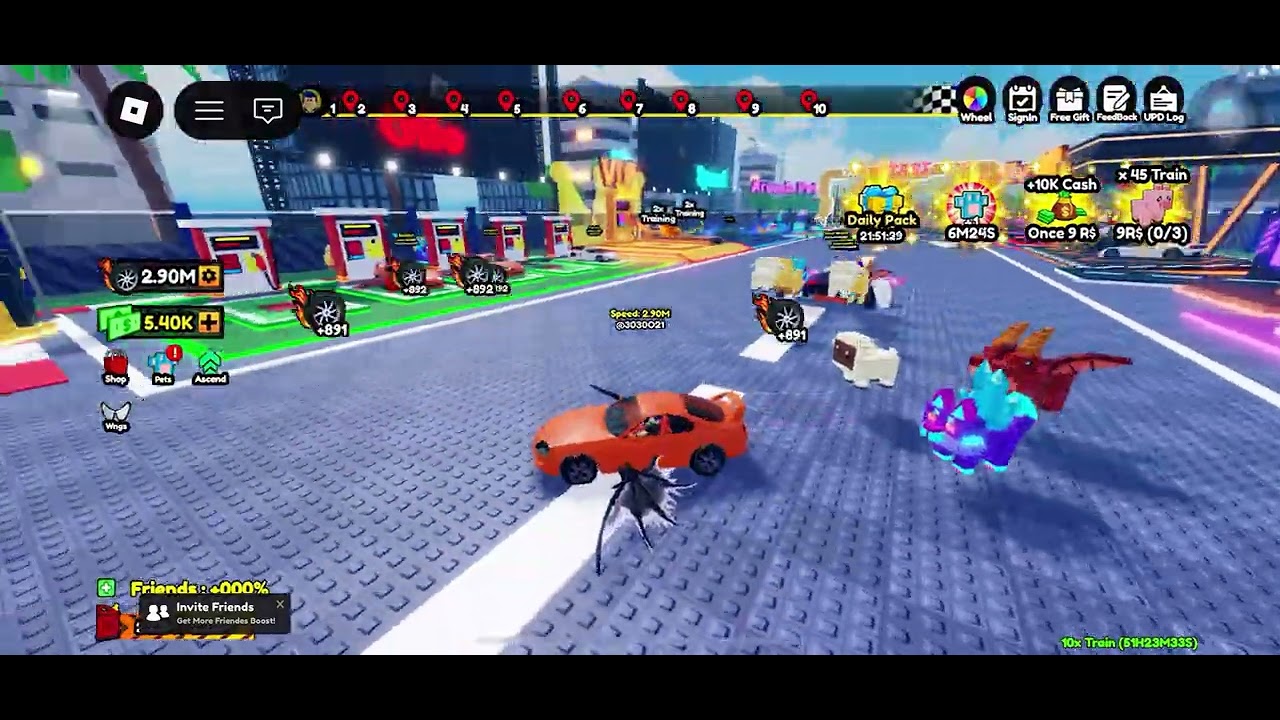 Roblox Car Game BUT I Have Dragon Wings! Overpowered?!🐉🚗