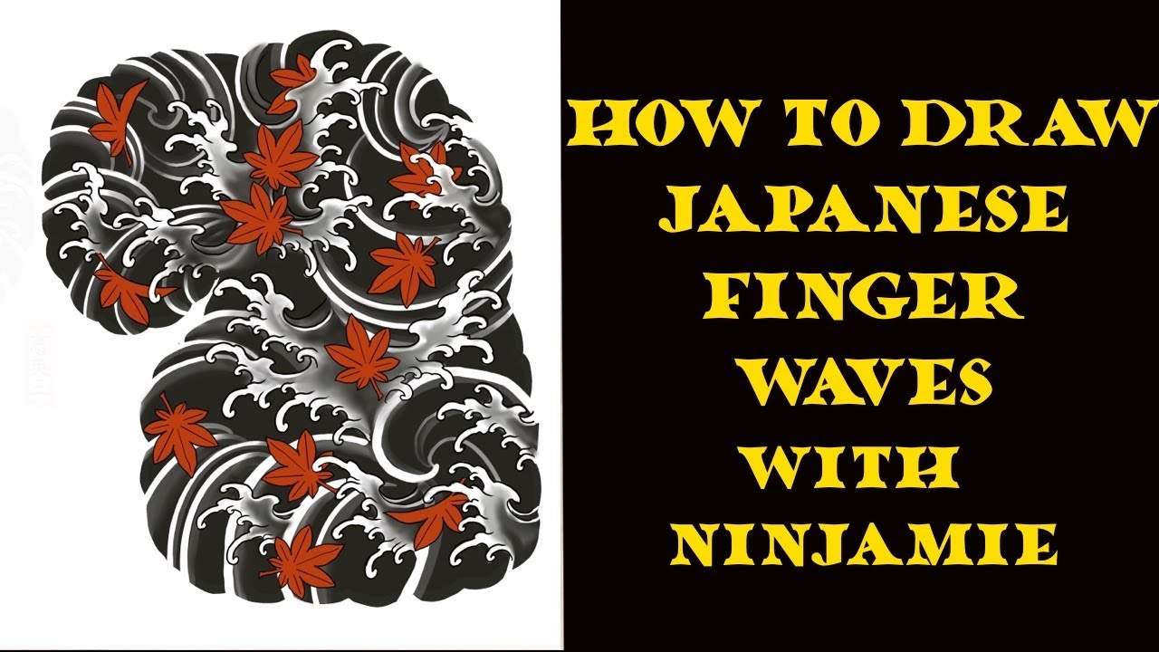 How to draw Japanese finger waves