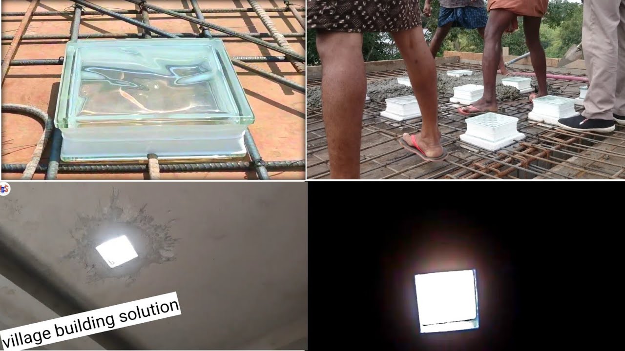 कांच की ईटों का प्रयोग | Use of Glass Bricks for ventilation | Glass block
