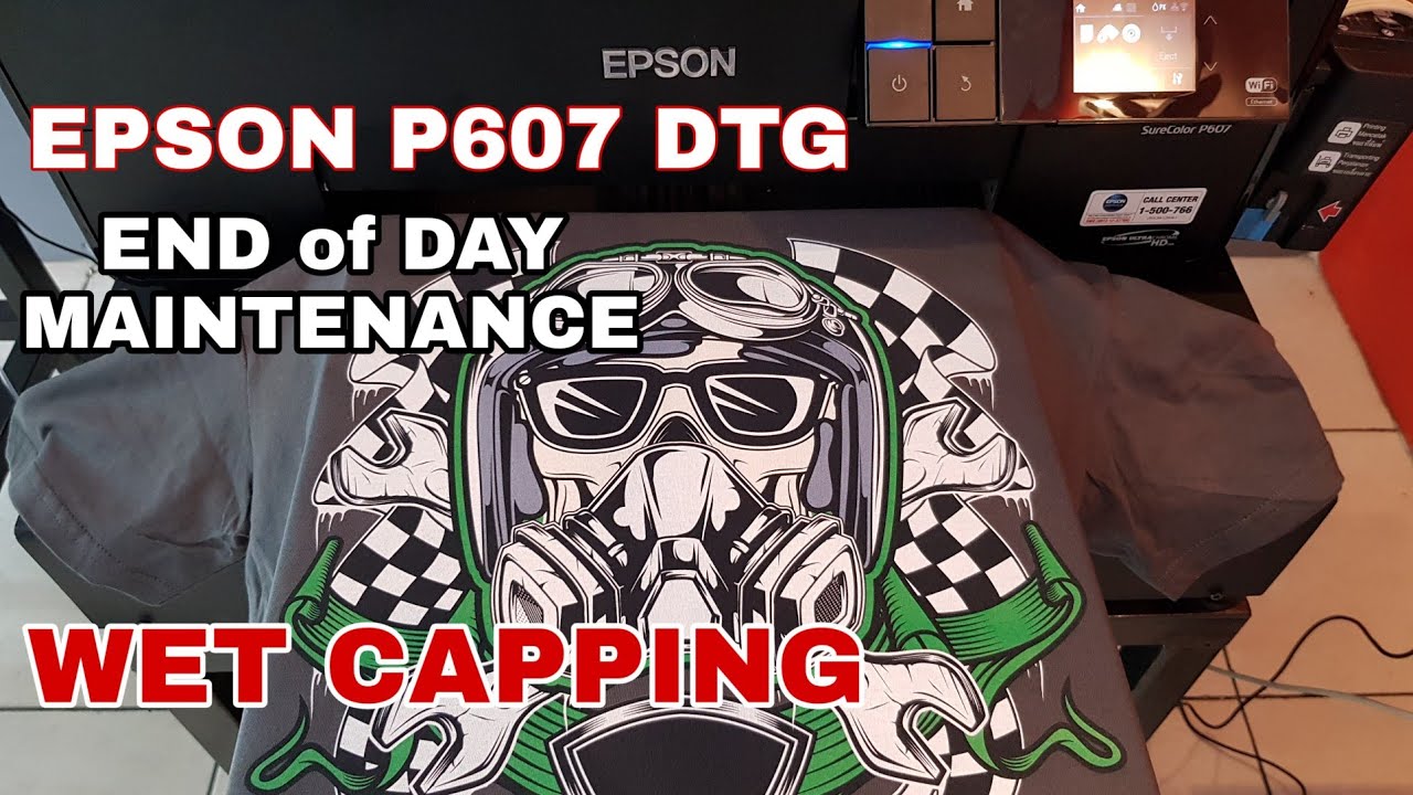 Helios DTG Epson P600 P607 End of The Day Maintenance Wet Capping