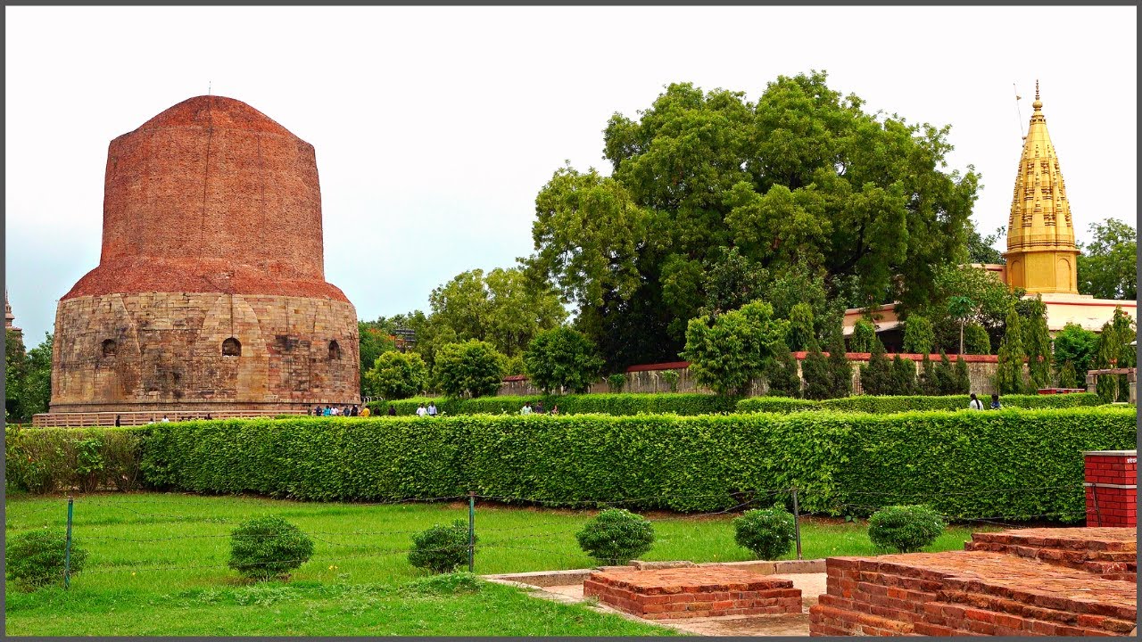 Dhamekh Stupa and Archaeological Buddhist Remains of Sarnath in 4K | Uttar Pradesh, India