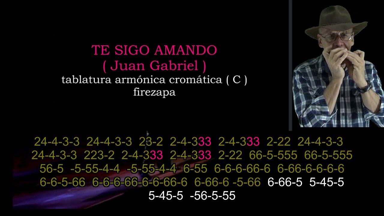 nº 706  Te sigo Amando ( Juan Gabriel ) tabl.arm.cromt.C - mundharmonika