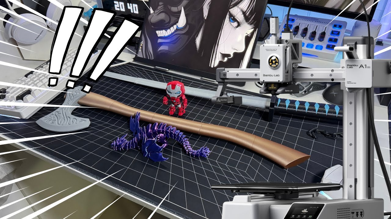 CONSEGUI IMPRIMIR TUDO ISSO NA MINHA IMPRESSORA 3D - Bambu Lab A1 Mini