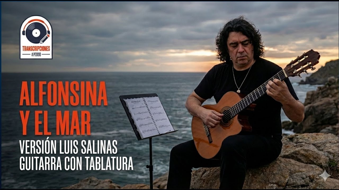 ALFONSINA Y EL MAR (Zamba) - Partitura Guitarra + TAB | Versi&oacute;n Luis Salinas