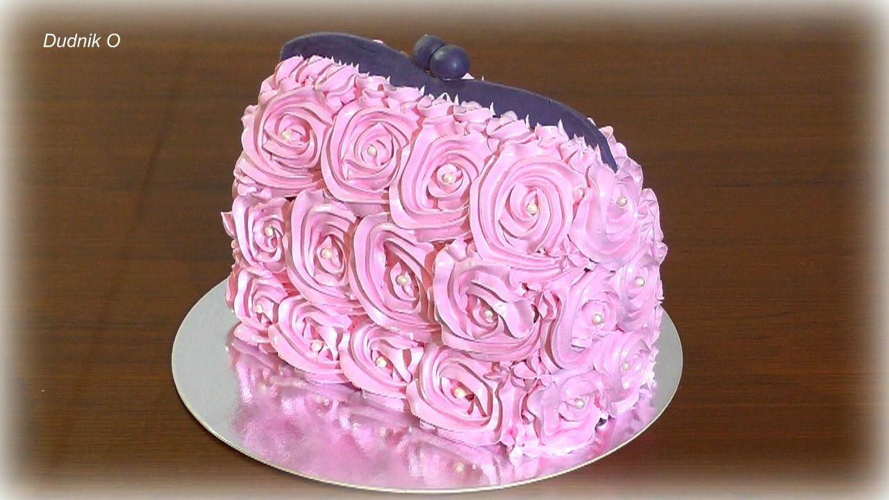 3 д Кремовый торт сумочка Как сделать торт сумочку из крема мастер-класс