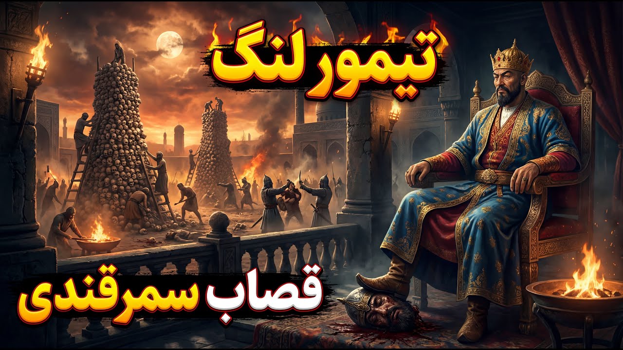 تیمورلنگ:قصاب سمرقندی.امپراطوری با جمجمها ساخت و جان 22 میلیون نفر را گرفت🤯