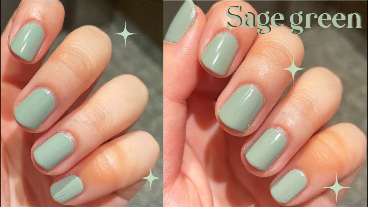 We love a 🌿 sage green 🌿 nail polish moment!