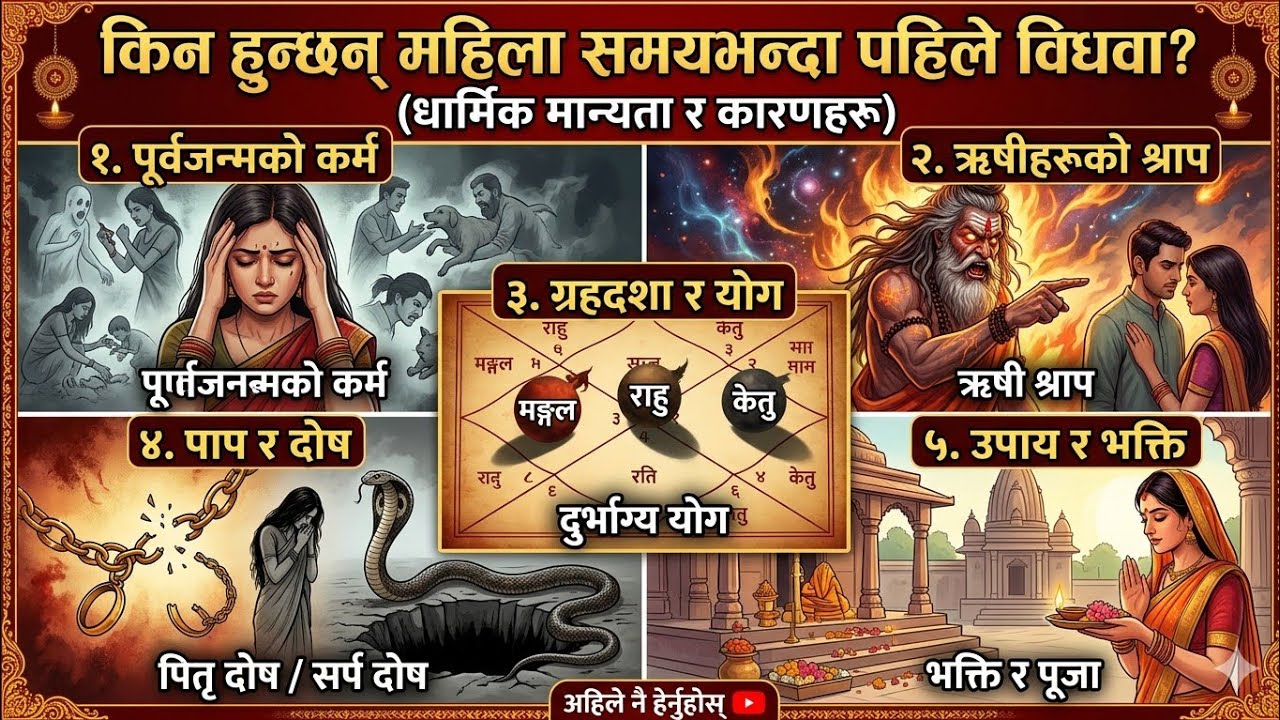 कुन श्रापका कारण महिलाहरू समयभन्दा पहिले विधवा हुन्छन्? श्रीकृष्ण भन्छन् — #धार्मिककथा
