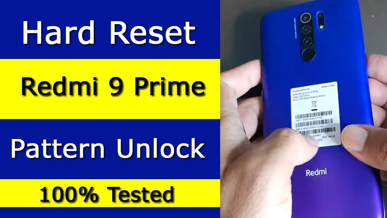 Redmi 9 Prime Hard Reset | Redmi 9 Prime Pattern Unlock | Redmi 9 prime Factory reset
