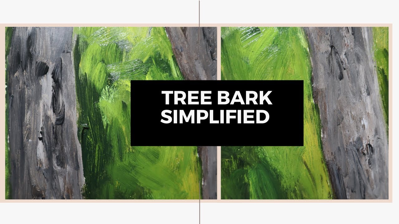 Painting TREE BARK in Acrylics for BEGINNERS;  Super-easy and fast