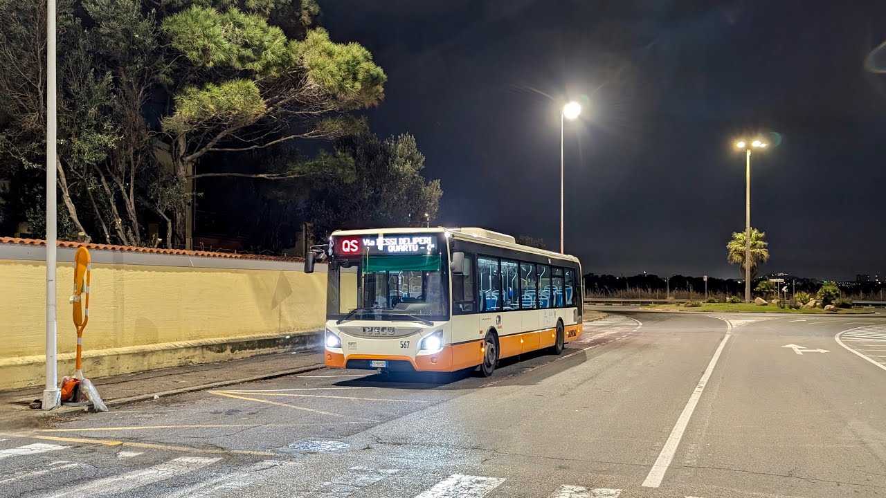 IvecoBus Urbanway 12 di Ctm, matricola 567, sulla linea QS