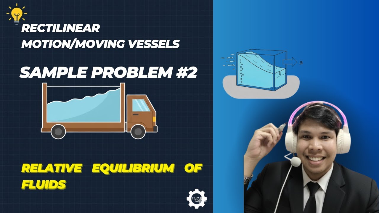 RECTILINEAR MOTION/MOVING VESSEL SAMPLE PROBLEM 2 | FLUID MECHANICS | RELATIVE EQUILIBRIUM OF FLUIDS