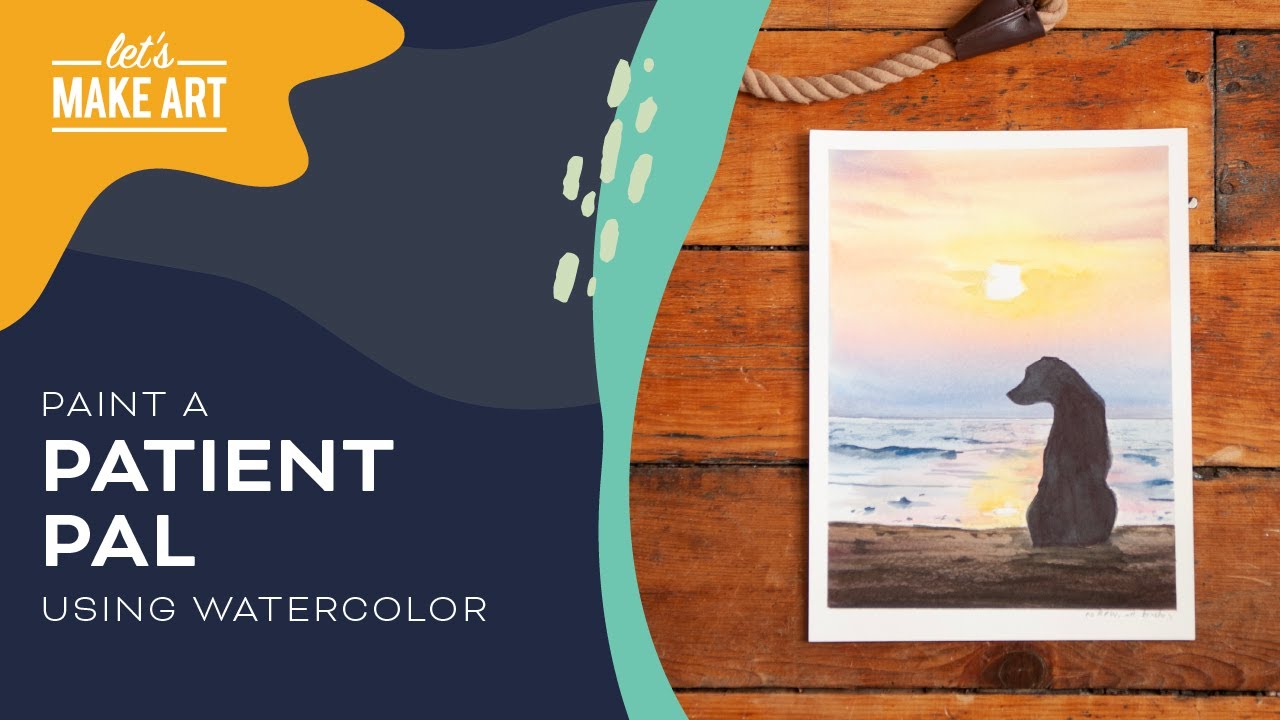 Learn How To Paint A Patient Pal | Intermediate Watercolor Painting by Sarah Cray & Let's Make Art