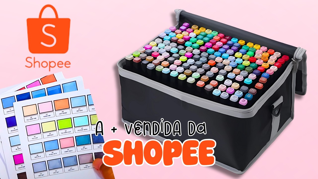 UNBOXING E SWATCH DO KIT DA TOUCH | TOUCH TONGNIANRIJI ART MARKER | 168 CORES | ARQUIVO GRÁTIS