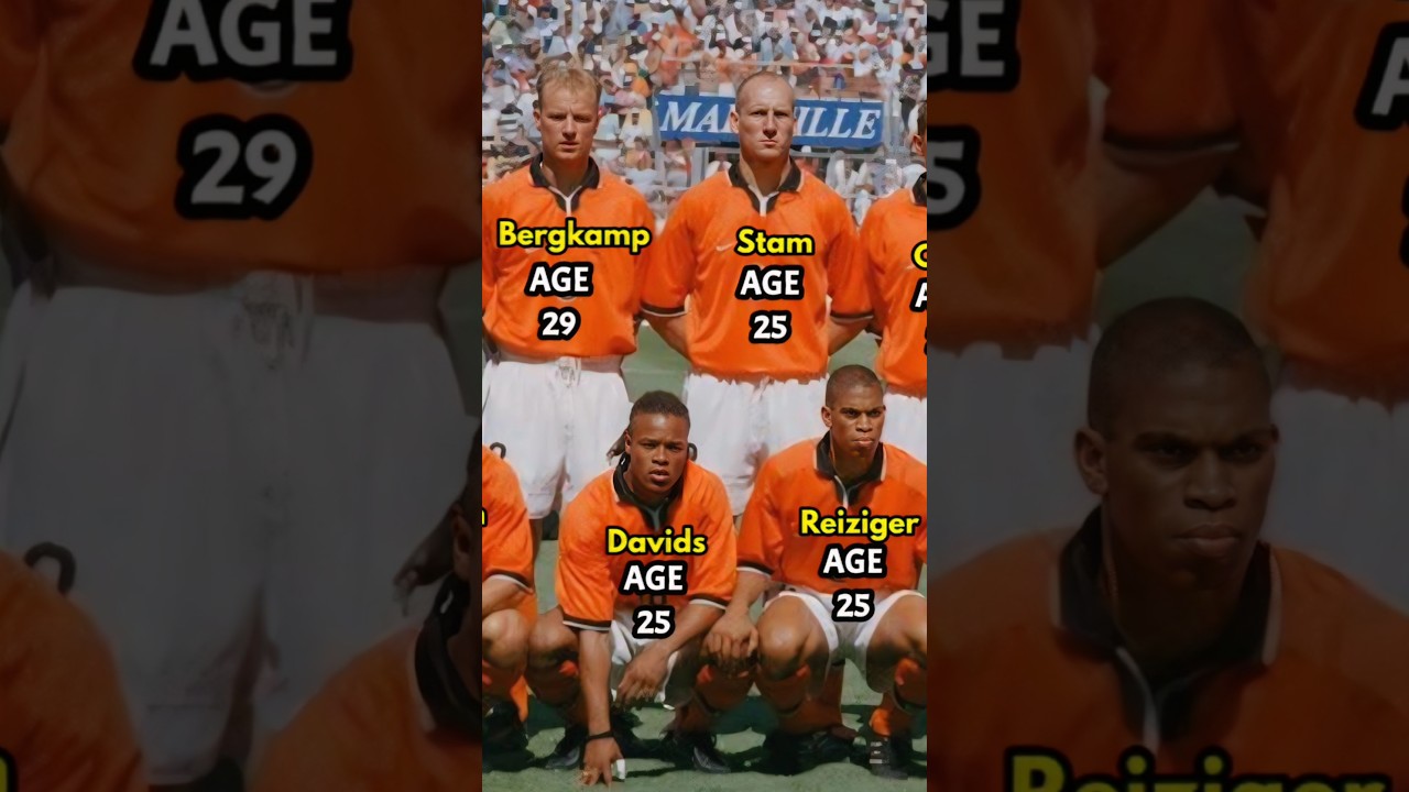NETHERLANDS Lineup World cup 1998 | AGE in 1998. #football #shorts #netherlands #worldcup