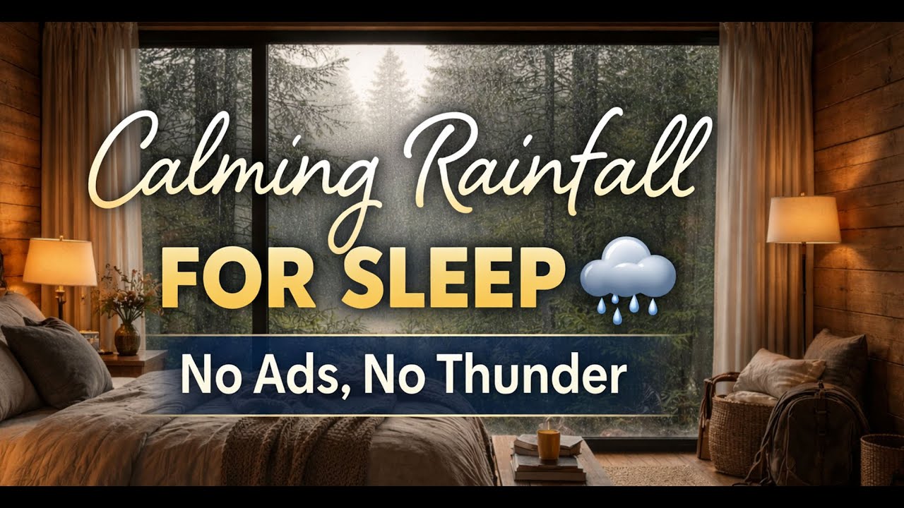 Calming Rainfall for Sleep 🌧️ No Ads, No Thunder
