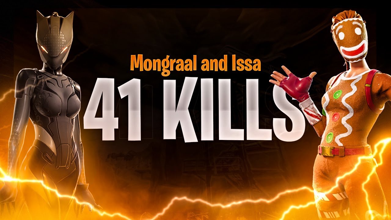 Duo vs Squad 41 Kills with Mongraal | Ghost Issa
