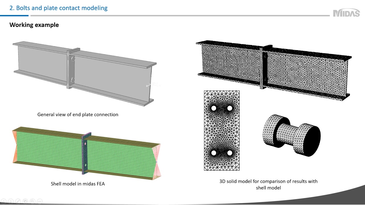 [midas FEA webinar series] Steel connection design of frames and trusses