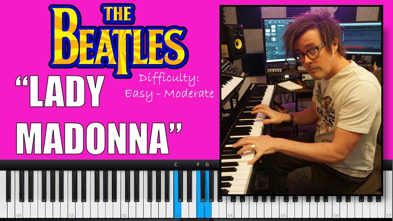 How to Play 'Lady Madonna' by The Beatles - Easy Piano Tutorial