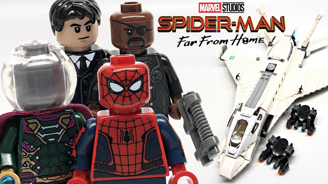 LEGO Spider-Man Far From Home Stark Jet and Drone Attack review! 2019 set 76130!