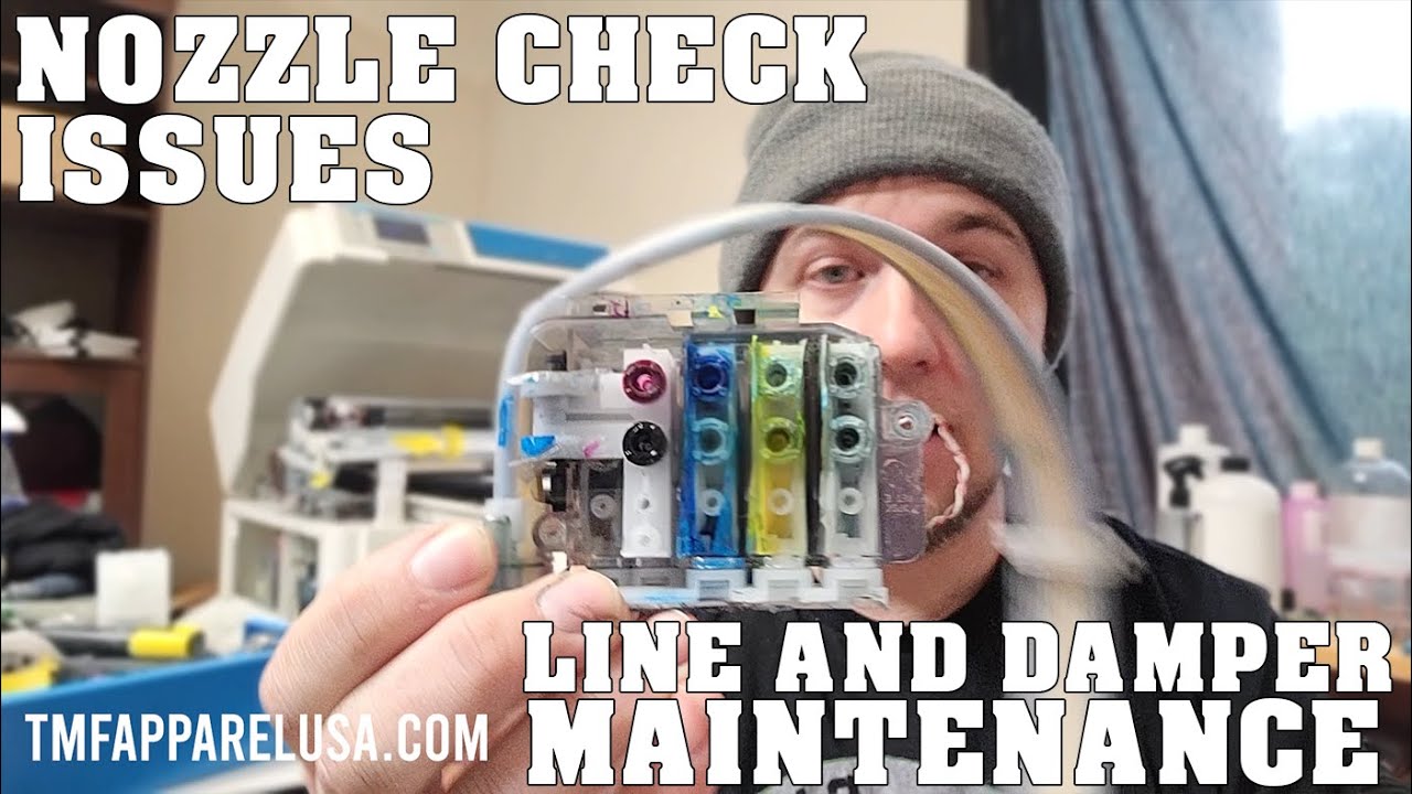 NOZZLE CHECK ISSUES? DAMPER AND INK LINE MAINTENANCE