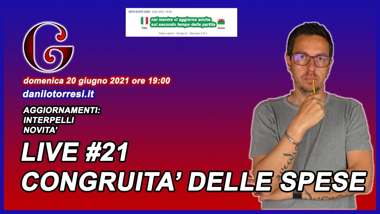 🔴 LIVE #21 - Superbonus 110 entro quando presentare la congruità delle spese  - 20 giugno 2021
