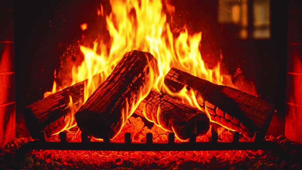 This Cozy Fireplace Will Melt Your Stress Away 🔥 Relaxing Fire Sounds