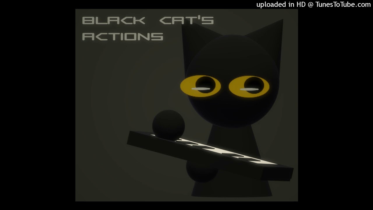 The Black Cat Playing Synthesizer