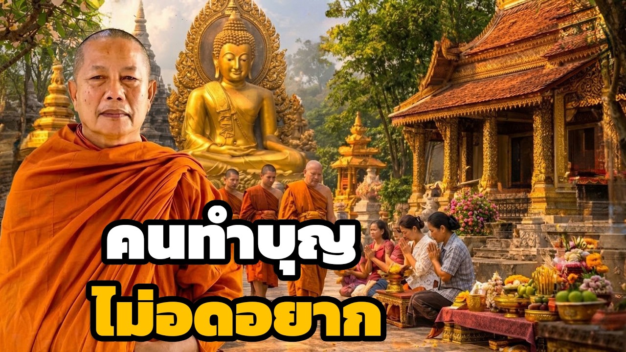 ผู้ที่เพียรทำบุญไว้ ไม่อด ไม่อยาก ไม่ยาก ไม่จน  ธรรมะคลายทุกข์ พระมหาบุญช่วย ปัญญาวชิโร 12