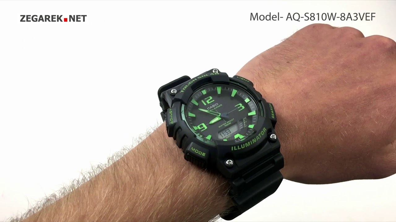 Casio Analogowo - cyfrowe AQ-S810W-8A3VEF - Zegarek.net