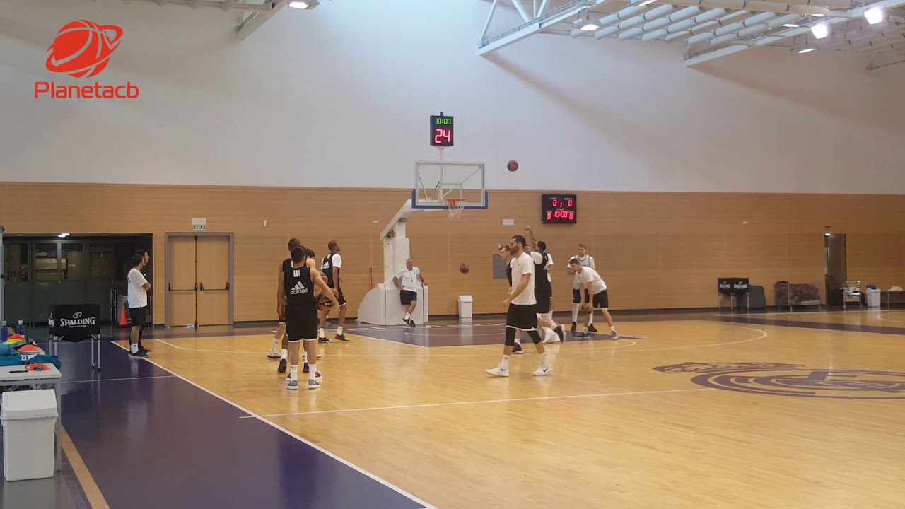 Ejercicio de tiro  - bloqueo Real Madrid