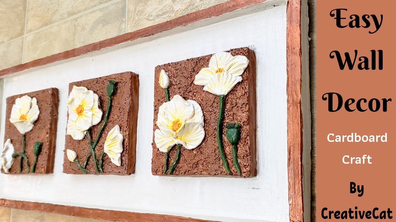 Wall decor/Home decor/Best out of waste/cardboard craft/art and craft/ clay mural