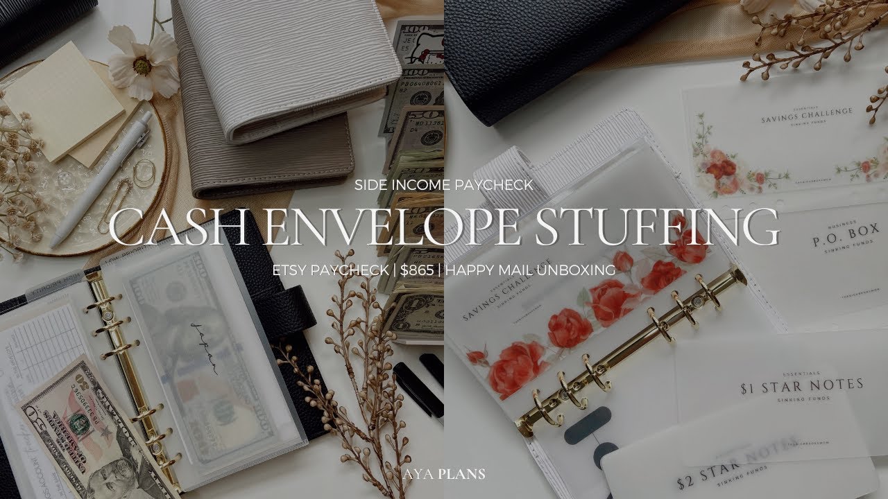 Side Income Cash Envelope Stuffing | $865 | Happy Mail Unboxing