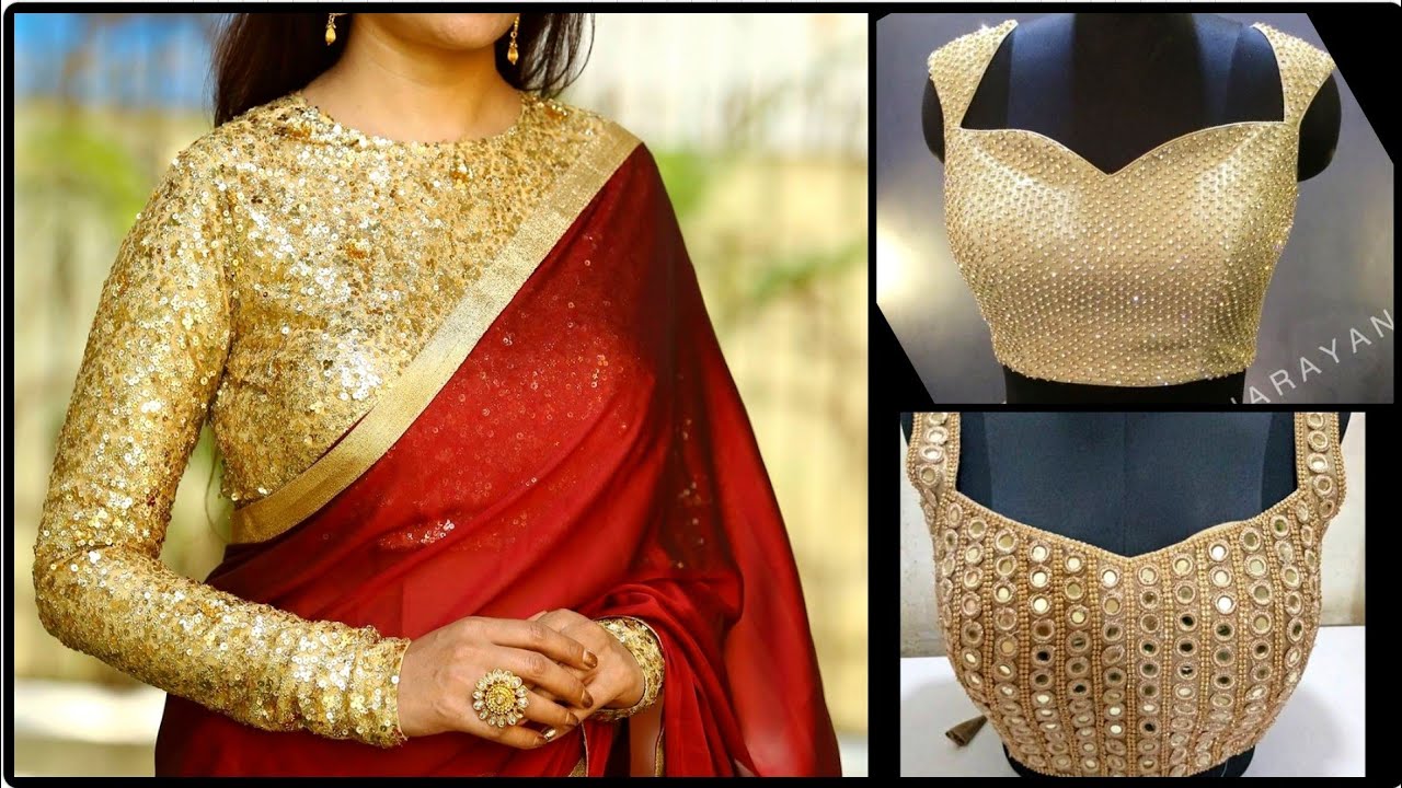 #golden #blouse #fashion Golden Blouse को नये तरीके से Stylish बनाएं | Golden Blouse Designs 2019 |