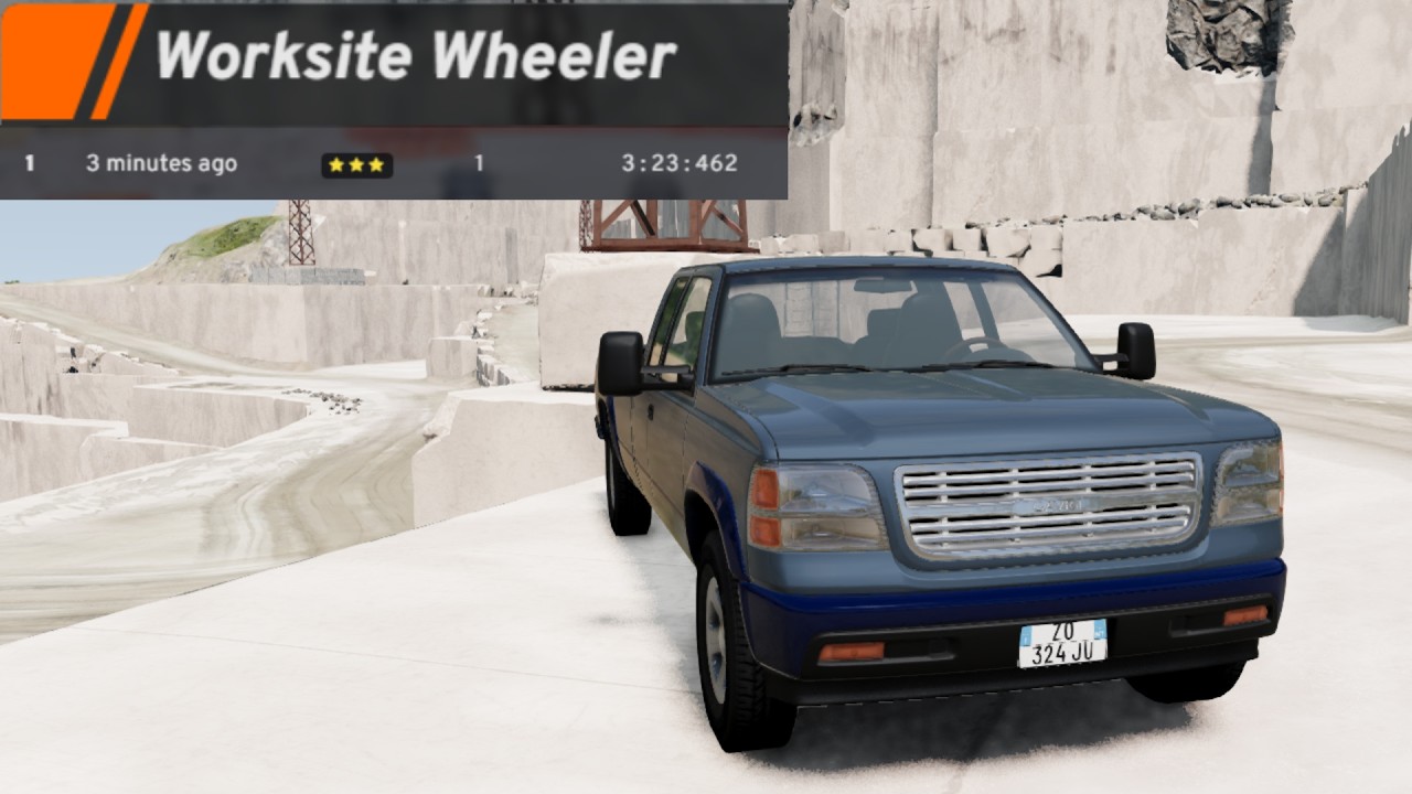 How to Get 1st place in Worksite Wheeler Beamng Drive