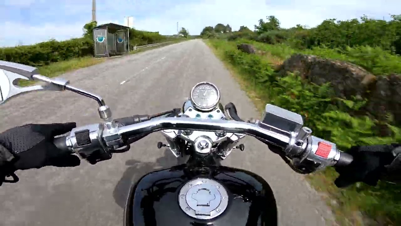 Exploring Portugal on a Suzuki Marauder VZ800 : Biker's POV (Pure exhaust Sound cobra pipes )