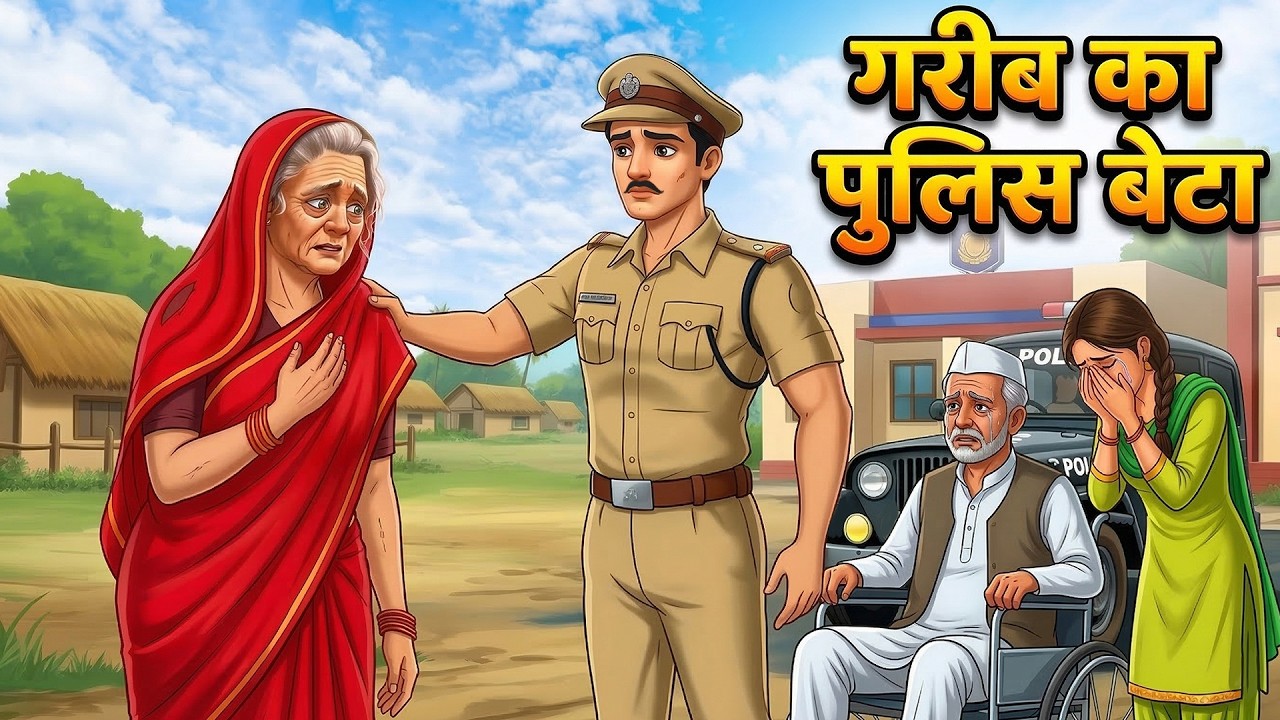 गरीब का पुलिस बेटा | Garib ka police Beta | HINDI KAHANIYA | CARTOON STORY | HINDI STORIES