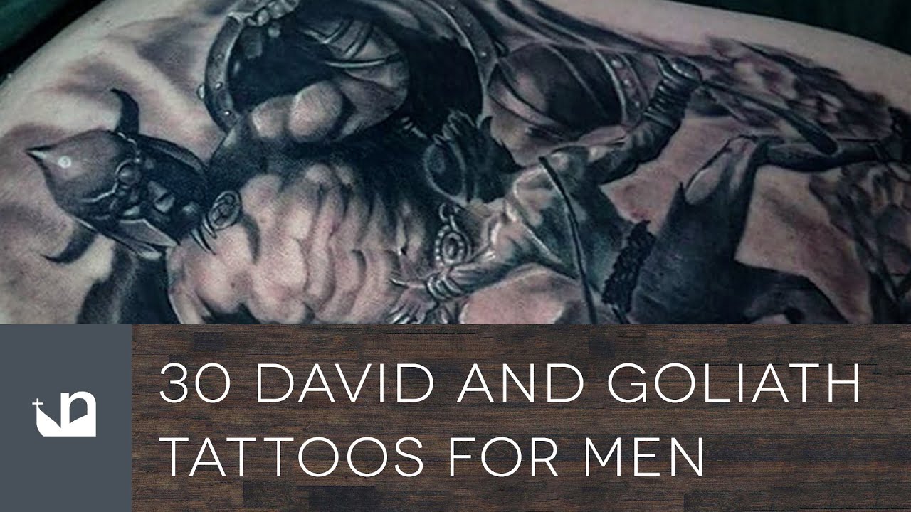 30 David And Goliath Tattoos For Men