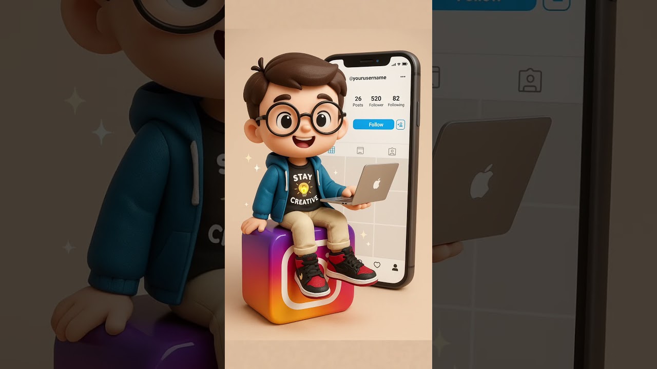 Make a 3D Chibi Character on Instagram Cube for Free With ChatGPT #shorts